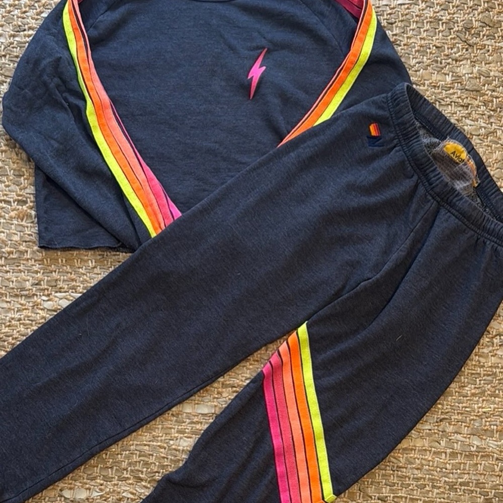 Aviator Nation Navy Sweatpants and Sweatshirt